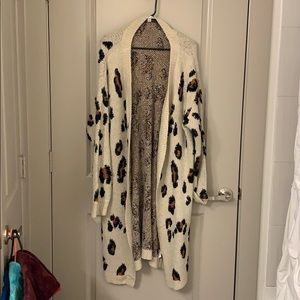 Knox Rose long leopard cardigan